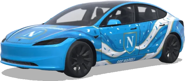 Napoli Scudetto 2025 (Napoli Scudetto 2025.) – wrap para Tesla Model 3