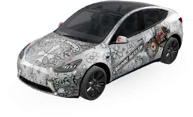Chrome Hearts (Chrome hearts) – Tesla Model Y Wrap