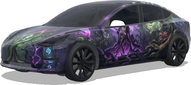 new world aeternum verderbte – Tesla Model 3 wrap
