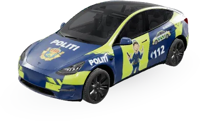 Politibil – оклейка Tesla Model Y
