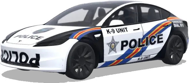 K-9-Polizeistern-Folierung – Tesla Model 3 Wrap