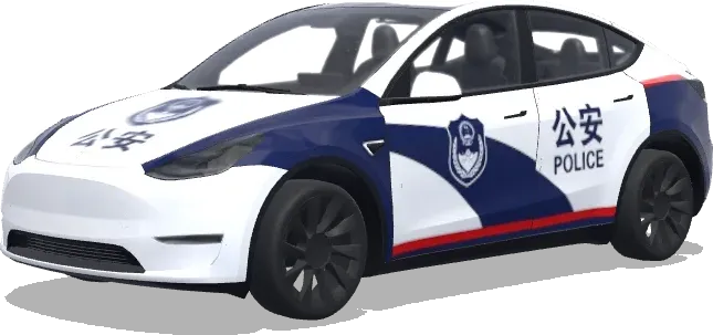 Общественная безопасность (公安) – оклейка Tesla Model Y