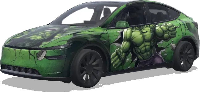 Hulk – Tesla Model Y wrap