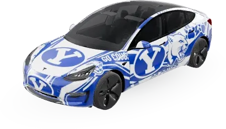 BYU クーガーズ (byu cougars) – テスラ Model 3 ラッピング