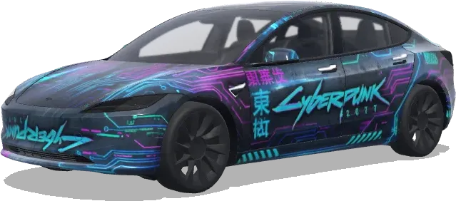 Cyberpunk 2077 (make a cyberpunk 2077 desgin) – wrap para Tesla Model 3