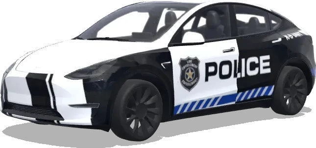 Blue Stripe Police Model Y – Tesla Model Y wrap