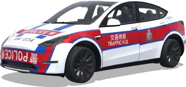 hong kong police traffic – Tesla Model Y wrap
