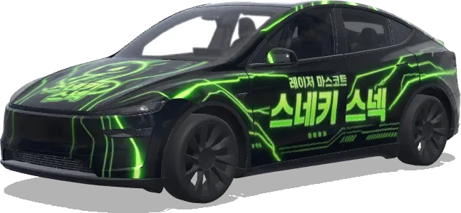 Sneki Snack Neon – Tesla Model Y Wrap