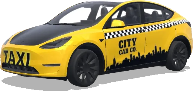 City Cab Silhouette – Tesla Model Y wrap