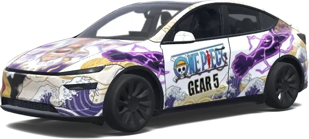 Gang 5 Lila Blitz – Tesla Model Y Wrap