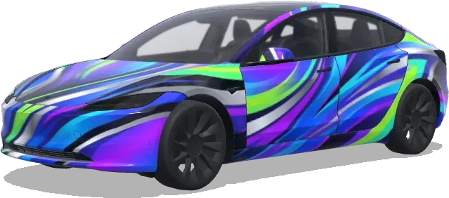 Neonfluss – Tesla Model 3 Wrap