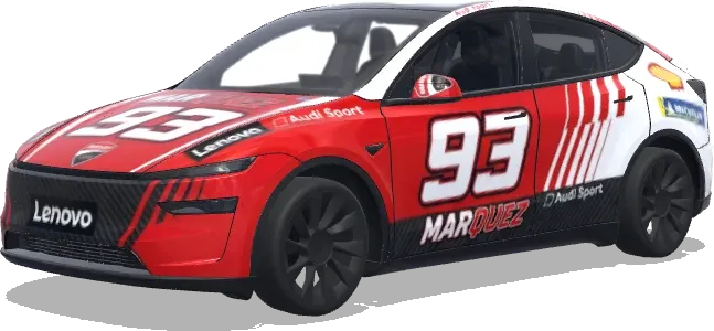 마르크 마르케스 두카티 (moto gp ducatti 2025 of marc marquez) – 테슬라 Model Y 랩핑