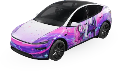 Blanc (White) – covering Tesla Model Y