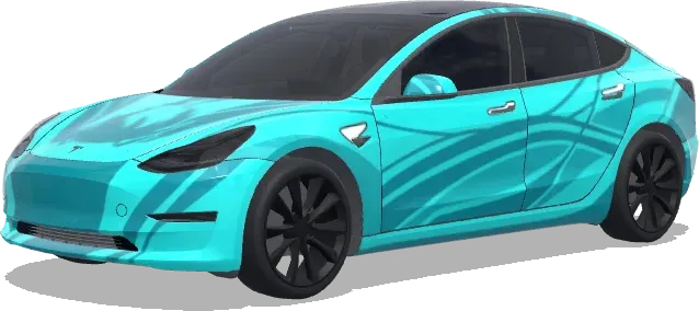 Futurista Hatsune Miku – wrap para Tesla Model 3