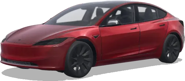 Ультра красный (Ultra red all around. The mirrors are carbon fiber) – оклейка Tesla Model 3