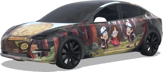gravity falls – Tesla Model 3 wrap