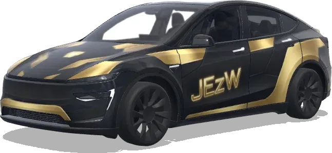 Iron Man Negro y Oro – wrap para Tesla Model Y