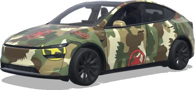 Gorillaz Geep Muster – Tesla Model Y Wrap