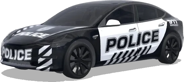 黑白警用特斯拉 – 特斯拉 Model 3 塗裝