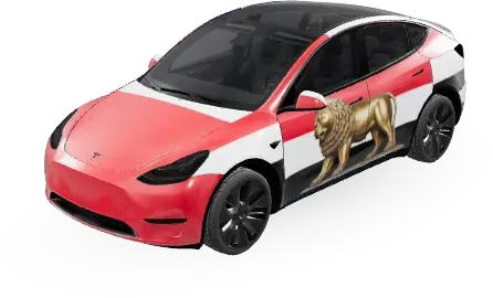 Drapeau irakien (Iraqi flag) – covering Tesla Model Y