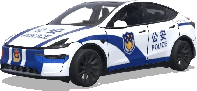 藍白中國警用特斯拉 – 特斯拉 Model Y 塗裝