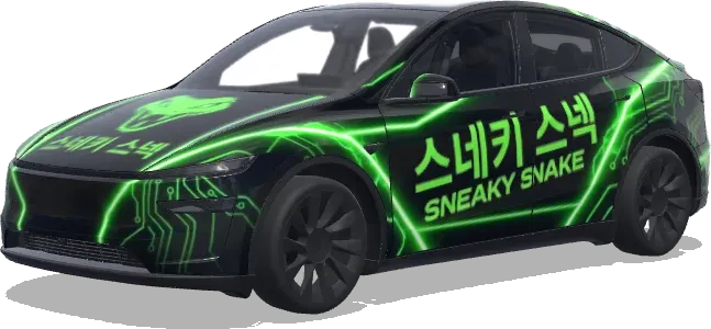 Sneki Snack Neon – Tesla Model Y Wrap