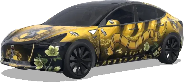 harry potter hufflepuff – Tesla Model 3 wrap