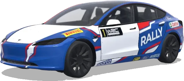 Rally WRC (wrc rally) – wrap para Tesla Model 3