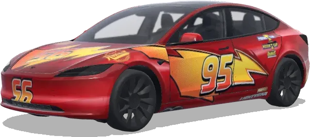 Cars Film Design (comme le film cars) – Tesla Model 3 Wrap