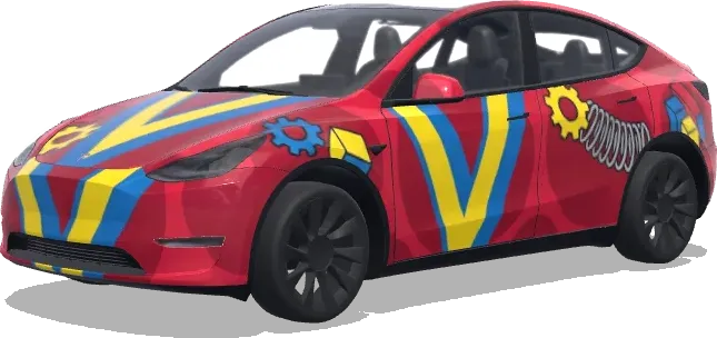 Roter Kreis Toy Box – Tesla Model Y Wrap