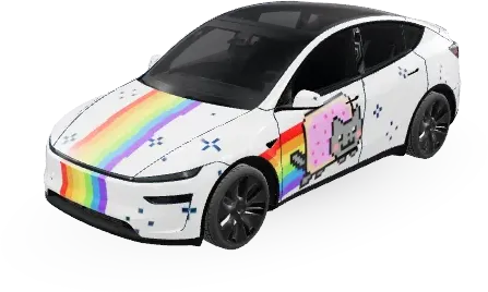 彩虹猫v1(Nyan Cat v1) – 特斯拉 Model Y 涂装