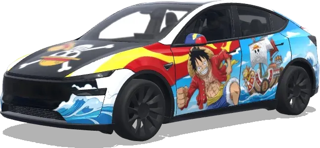 Луффи One Piece (one piece luffy) – оклейка Tesla Model Y