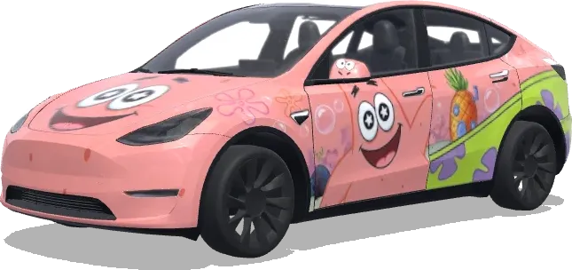 Патрик Стар (Bikini Bottom Patrick Star Theme) – оклейка Tesla Model Y