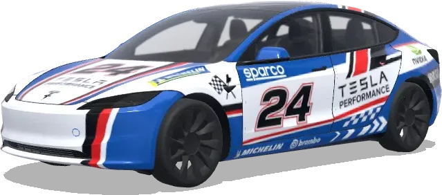 Rendimiento Número 24 – wrap para Tesla Model 3