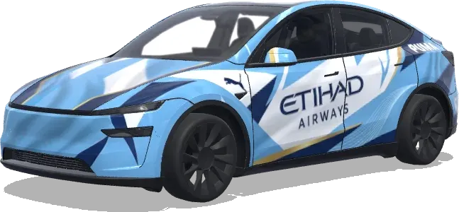 Manchester City Design (Make cool Manchester City theme) – Tesla Model Y Wrap