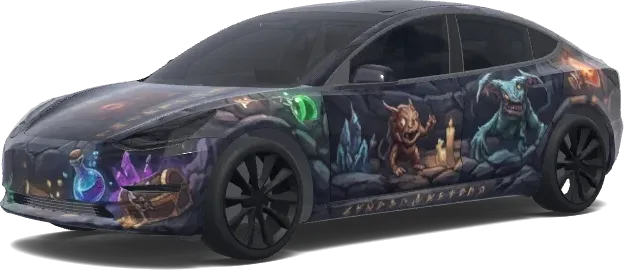 Dungeon Crawler Carl Monsters – Tesla Model 3 wrap