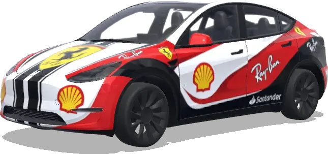 Scuderia Ferrari – оклейка Tesla Model Y