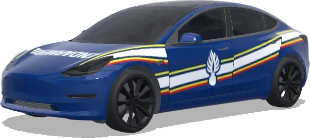 法國憲兵隊引擎蓋塗裝 – 特斯拉 Model 3 塗裝