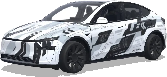 Reference the printstream skins found in csgo – Tesla Model Y wrap