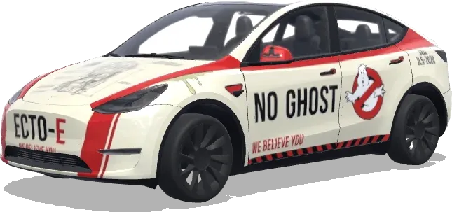 Ecto-1 Ghostbusters – wrap para Tesla Model Y