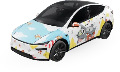 Tom and Jerry (Tom and jerry) – оклейка Tesla Model Y