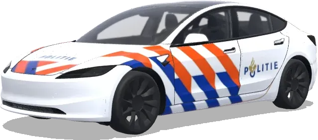 荷兰警车(Netherlands police car. Politie) – 特斯拉 Model 3 涂装
