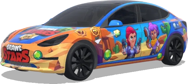 Brawl Stars – wrap para Tesla Model 3