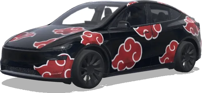 Akatsuki Naruto Wolken (Blackbackgroundakatsukinarutoclouds) – Tesla Model Y Wrap