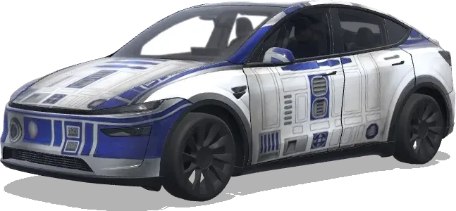 R2-D2 (R2D2) – covering Tesla Model Y
