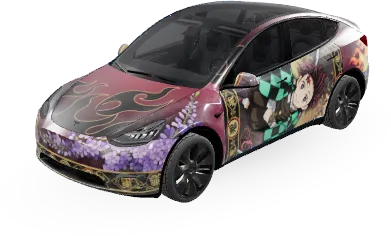 Dämonen Slayer (귀멸) – Tesla Model Y Wrap