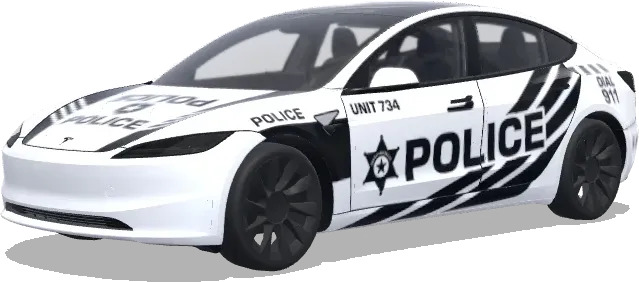 734单元警车 – 特斯拉 Model 3 涂装