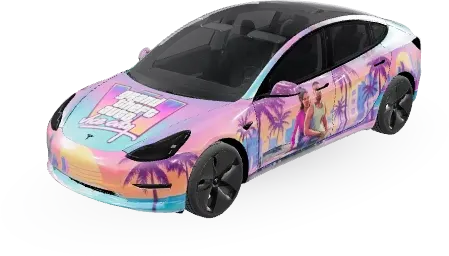 GTA 6 (Gta 6) – 테슬라 Model 3 랩핑