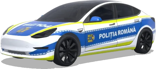 Rumänische Polizei (Romanian Police car) – Tesla Model 3 Wrap