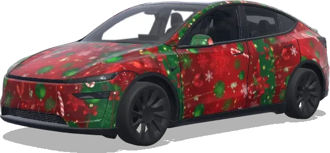 Weihnachtliches Design – Tesla Model Y Wrap
